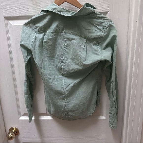 NWT Frank & Eileen green Barry shirt button down top collared XS cotton - Picture 4 of 8